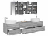 Bathroom Furniture Set 4 pcs Grey Sonoma 3407060