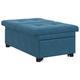 Sofa Bed Blue 194 x 67 x 82 cm Velvet 42008593