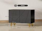 Modern Luxe High Gloss Sideboard, with Hairpin Legs - Black T3398P377928