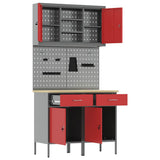 Work Cabinet Set with Drawer with Shelf with Storage 6 pcs Red 3321419