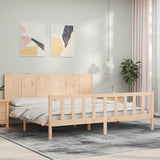 Bed Frame without Mattress 200x200 cm Solid Wood Pine 3192641