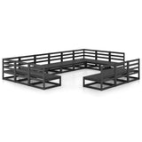 13 Piece Garden Lounge Set Solid Pinewood 3076193