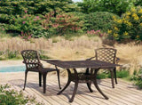Bistro Set Bronze Cast Aluminium Standard Decorative Inlays 3070586