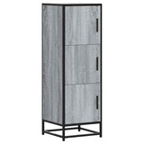 Highboard Grey Sonoma 35.5x35x106.5 cm Engineered Wood and Metal 849067