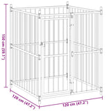 Outdoor Dog Kennel 120x120x150 cm 145763