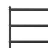 Metal Bed Frame without Mattress with Headboard Black 193x203cm 355371
