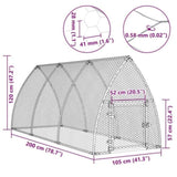 Chicken Cage Silver 300x105x120 cm Galvanised Steel 172553
