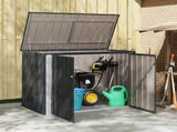 Garden Storage Box Black 151.5 x 82 x 110.5 cm Steel 42011283
