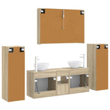 Bathroom Furniture Set 6 pcs Sonoma Oak 3407153