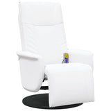 Swivel Massage Recliner Chair White 71 x 90 x 105 cm 42018592