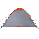 Camping Tent Dome 4-Person Grey and Orange Waterproof 94771