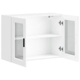 Kitchen Wall Cabinet with Glass Door Porto White 854087