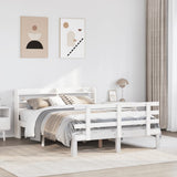 Bed Frame with Headboard without Mattress White 140x190 cm 3306846