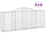 Arched Gabion Baskets 18 pcs 200x30x100/120 cm Galvanised Iron 3146124