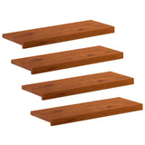 Stair Tread 4 pcs 80 x 25 x 2 cm Brown Solid Oak Wood 3449322