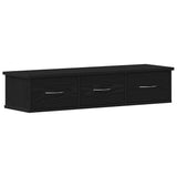 Wall Cabinet Black Oak 88x26x18,5 cm Engineered Wood 861994