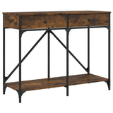 Console Table Smoked Oak 100x39x78.5 cm Engineered Wood 835486