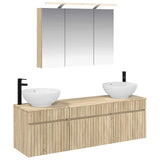 Bathroom Cabinet Set 4 pcs Sonoma Oak Engineered Wood 3406617