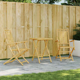 Bistro Set Natural Bamboo Bamboo Medium Foldable Bistro Set 3278526