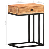 U-Shaped Side Table 45x30x61cm Solid Acacia Wood 289090