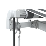 Automatic Retractable Awning Anthracite&White 350x250 cm 3310227