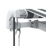 Automatic Retractable Awning Anthracite&White 350x250 cm 3310227
