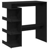 Bar Table Black Oak 100 x 48 x 101.5 cm Engineered Wood 862705