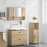 Bathroom Furniture Set with Drawer with Shelf 3 pcs Sonoma Oak 3393025