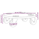 Dolly Trolleys 6 pcs Round Engineered Wood 154888