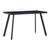 ZNTS Dining Table Black 120x60x75 cm Tempered Glass 281872