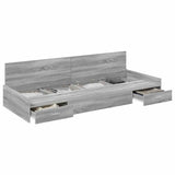 Bed Frame with Drawer Grey Sonoma 80 x 200 cm Engineered Wood 3335242