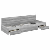 Bed Frame with Drawer Grey Sonoma 80 x 200 cm Engineered Wood 3335250