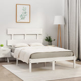 Bed Frame without Mattress White 160x200 cm Solid Wood 3104684