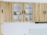 Wall Glass Cabinet PORTO Sonoma Oak 80 x 31 x 80 cm 885417