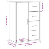 Sideboard White 60x31x84 cm Engineered Wood 840506