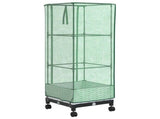 Garden Planter with Greenhouse Cover&Wheels White PP 3422928
