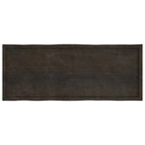 Table Top Dark Brown 160x60x cm Treated Solid Wood Live Edge 364038
