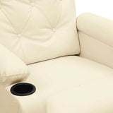 Massage Chair Cream Faux Leather 339132