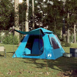 ZNTS Camping Tent Dome 4-Person Blue Quick Release 4004144