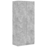 Wardrobe Concrete Grey 90x52x200 cm Engineered Wood 800634