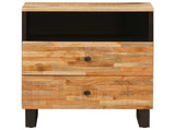 Bed cabinet with Drawer Brown 50 x 33 x 62 cm Solid Mango Wood 4018306