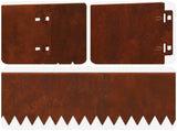 Lawn Edging 30 pcs 103 x 15 cm Steel Rusty 8008370