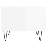 Coffee Tables 2 pcs High Gloss White 50x46x35 cm Engineered Wood 830865