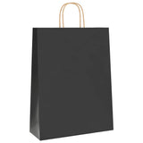Paper Bags 250 pcs with Handles Black 32x12x42 cm 4101648