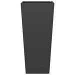 ZNTS Garden Planters Black 2 pcs 35x35x75 cm Steel 851081