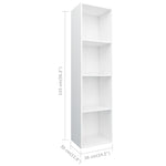 ZNTS Book Cabinet/TV Cabinet White 36x30x143 cm Engineered Wood 800144