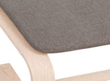 Footstool Taupe 51x41x40 cm Fabric 351068