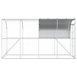 Against Wall Chicken Coop Silver 400 x 200 x 215 cm 3434741