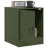 ZNTS Bedside Cabinets 2 pcs Olive Green 34.5x39x44 cm Steel 841616