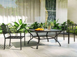 Set of Two Minimal Metal Garden Chairs - Black T3398P317591